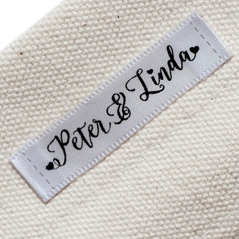 10mm Personalized white satin textile clothing labels 100 pcs – GirlsFever